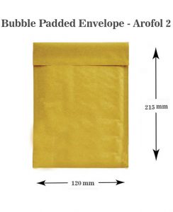 B00 Size 2 120mm x 215mm Bubble Padded Envelopes