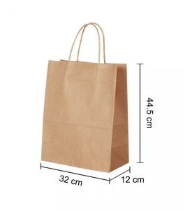 Large Brown Kraft paper Party Gift carrier bags with Twisted Handles – 32 x 44.5 x 17 cm