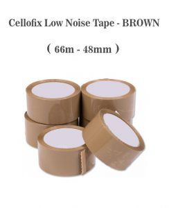 CELLOFIX BROWN LOW NOISE PACKAGING TAPE 48MM 2″ X 66M