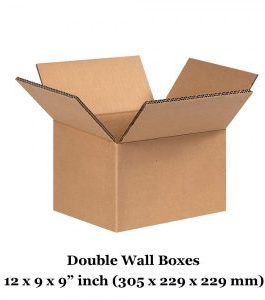 12″ x 9″ x 9″ 305mm x 229mm x 229mm Double Wall Cardboard Boxes