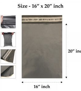 Grey Mailing Bags 16 x 20 Inches – 400 x 500 mm – 55 Microns