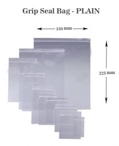 10 x 14 Plain Grip seal Bags (Clear) G14