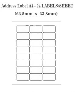 16 Per Sheet Address Labels White A4 Sheets Sticky Self Adhesive for Inkjet / Laser Printer