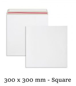 10″ Record Mailers White All Board 300mm x 300mm Envelopes