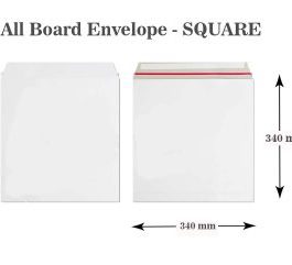 12″ Record Mailers White All Board 340mm x 340mm Envelopes