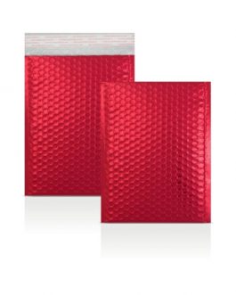 Red Metallic Self Seal Bubble Envelopes – 250 x 180 mm – DVD