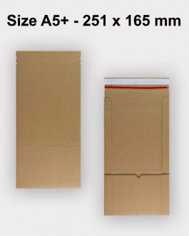 Book Wrap Cardboard Boxes E-Flute Mailer For A5+ – 251 x 165 x 60 mm