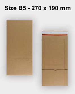 Book Wrap Cardboard Boxes E-Flute Mailer For B5 – 270 x 190 x 80 mm