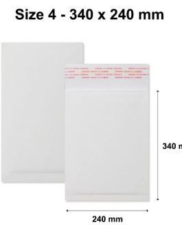 Lightweight White Corrugated Eco Friendly Envelopes – 340 x 240 mm