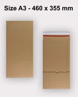 Book Wrap Cardboard Boxes E-Flute Mailer For A3 – 460 x 355 x 100 mm