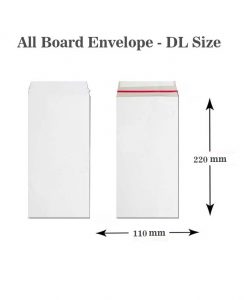 DL SIZE White All Board 220mm x 110mm Envelopes