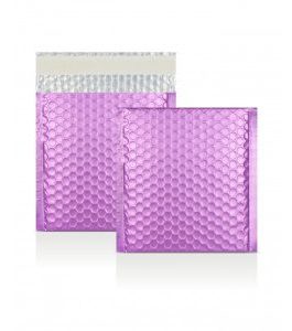 Lilac Metallic Strong Seal Bubble Envelopes – 145 x 90 mm