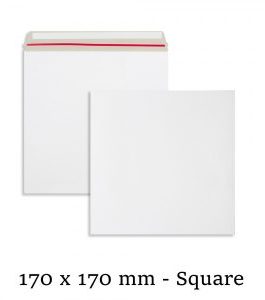 White All Board 170mm x 170mm Envelopes