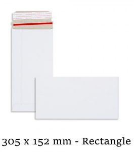 White All Board 305mm x 152mm Envelopes