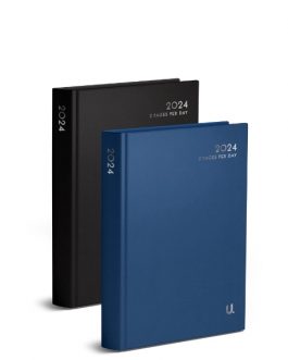 2024 A5 2 Pages per Day Diary Hardback diary