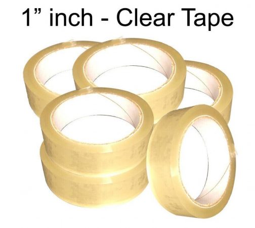 72 Rolls of CLEAR Quality Parcels Packing TAPE 1" CHEAP 24mm x 66M