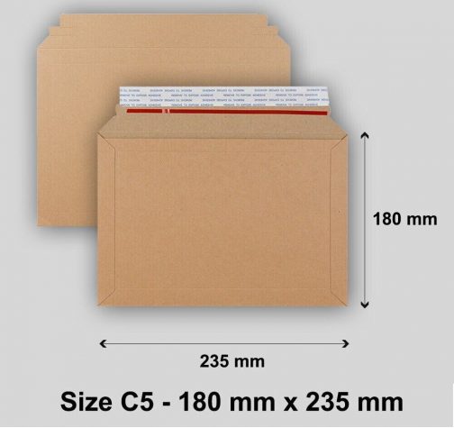 A3 A4 A5 Envelopes C3 C4 C5 Sizes Capacity Book Mailer Manilla Peel & Seal - Image 5