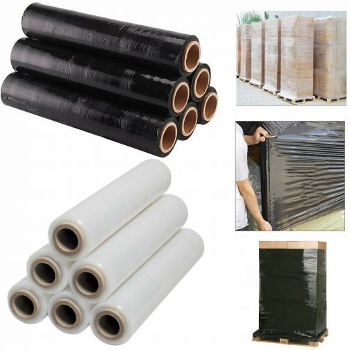 CLING FILM STRONG ROLLS BLACK & CLEAR PALLET STRETCH SHRINK WRAP CAST PACKING - Image 2