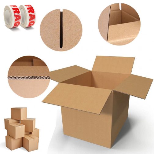 Removal Packaging with Tape Strong Double Wall Cardboard Moving Postal Boxes - Image 2