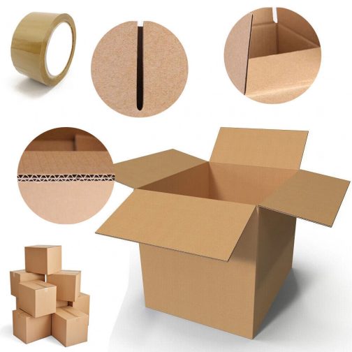 Removal Packaging with Tape Strong Double Wall Cardboard Moving Postal Boxes - Image 3