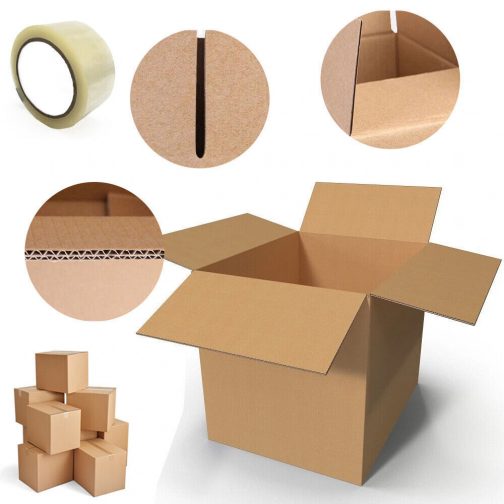 Removal Packaging with Tape Strong Double Wall Cardboard Moving Postal Boxes - Image 4