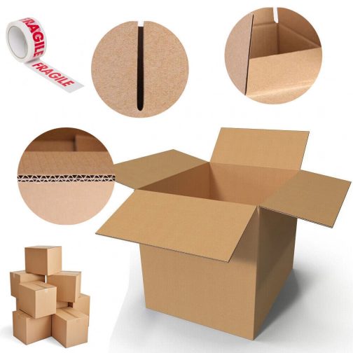 Removal Packaging with Tape Strong Double Wall Cardboard Moving Postal Boxes - Image 5