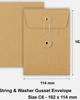 String and Washer Envelopes Button Tie Brown Manilla Cheap C6 Size Quality