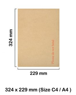 Hard Board Backed Envelopes C4 324mm x 229mm A4 600gsm