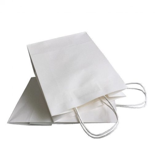 Bags Rope Handles With / 20 White Twist Handle Paper Party and Gift Carrier Bag - Image 2