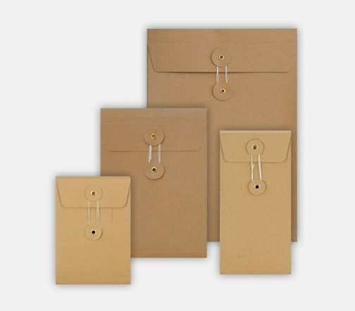 DL C4 C5 C6 Envelopes Button Tie Strong String & Washer Manilla - Image 3