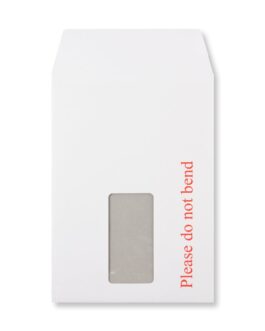 C5 White Window Board Back Envelopes 229 x 162mm – Please Do Not Bend